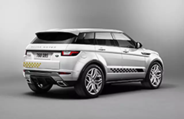 VPLVB0190GAW - Exterior: Vehicle Decals, Chequer, Tailgate, Gold for Land Rover: Range Rover Evoque Image
