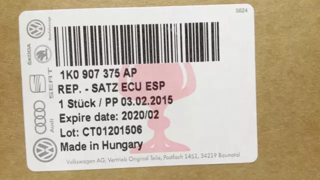 1K0907375AJ - Brakes: Control Module for Volkswagen: Eos, Golf, GTI, Jetta, Rabbit Image