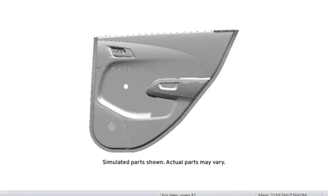95401008 - : Jet Black Rear Passenger Side Door Trim for GM Image