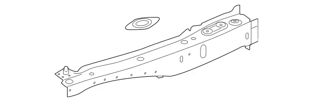 2056309002 - Front-End Assembly, Front Panel: Longitudinal Member for Mercedes-Benz: C350e, C400, C43 AMG, C450 AMG, C63 AMG, C63 AMG S Image image