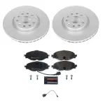 ESK7082 - : Genuine Geomet Coated Rotors, ECE-R90 Brake Pads + Hardware Kit for PowerStop Image