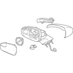 DS7Z17682NXPTM - Body: Mirror Assembly for Ford: Fusion, Police Responder Hybrid, SSV Plug-In Hybrid Image image