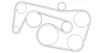 29930896 - : V-Ribbed Belt for Mercedes-Benz Image