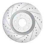 63126007L - : DFC Brake Rotor - Drilled and Slotted - Silver for DYNAMIC FRICTION Image