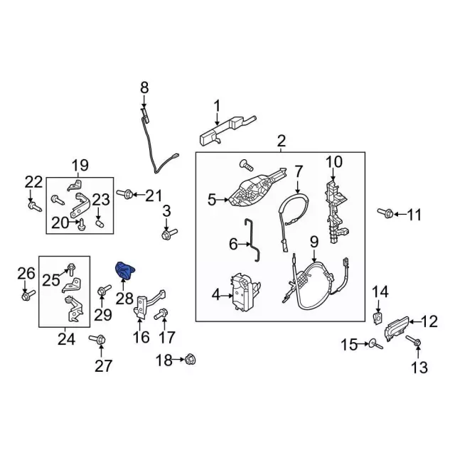 ML3Z5822008B - Body: Striker for Ford Image