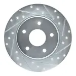 63140109R - : DFC Brake Rotor - Drilled and Slotted - Silver for DYNAMIC FRICTION Image