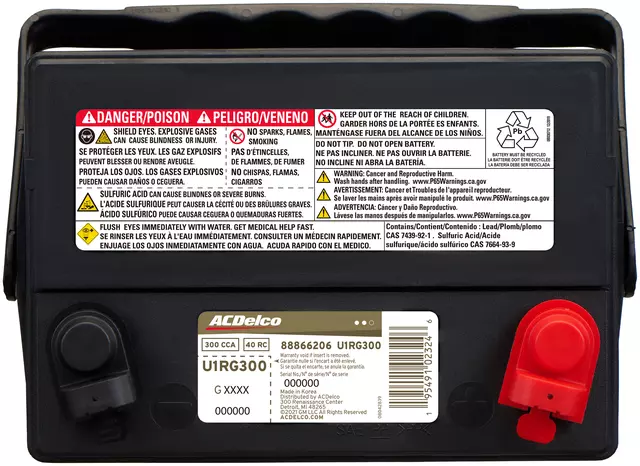 Vehicle Battery - ACDelco (U1RG300)