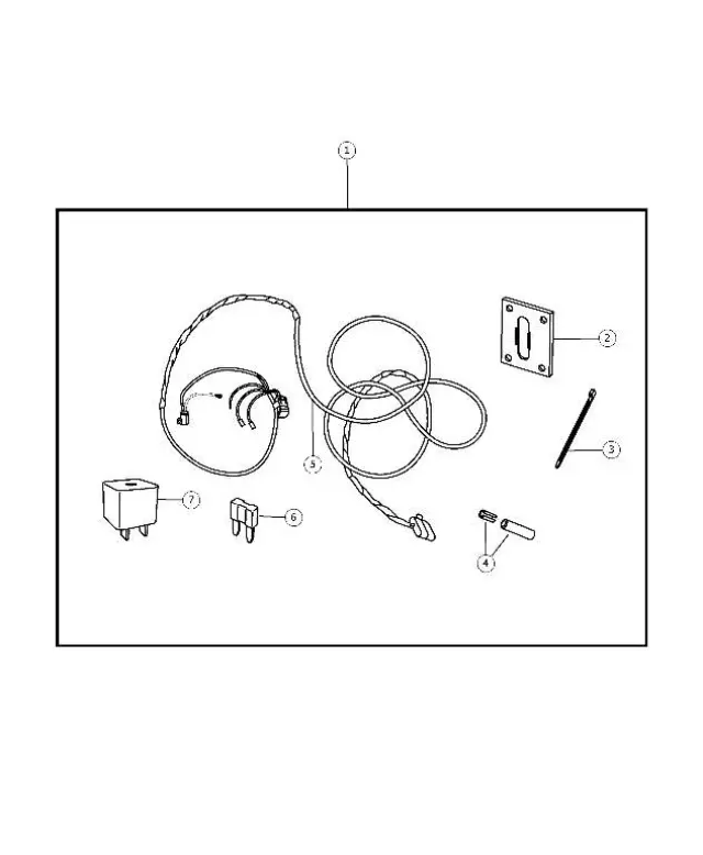 5134771AA - Mopar Accessories - Component Parts: Trailer Tow Adapter Kit for Mopar Image