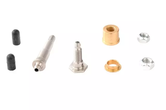 19260063 - Body: Door Hinge Pin Kit with Roller Pin, Check Pin, Roller, Bushing, Caps, and Nuts for Chevrolet: Avalanche, Silverado 1500, Silverado 2500 HD, Silverado 3500 HD, Suburban 1500, Suburban 2500, Tahoe | GMC: Sierra 1500, Sierra 2500 HD, Sierra 3500 HD Image