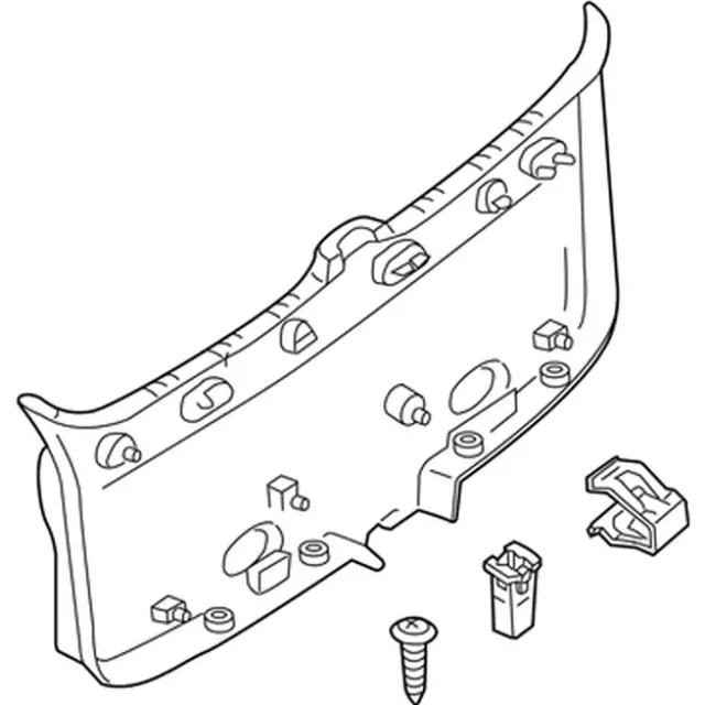 8L8Z7846404AB - Body: Lift-gate Trim for Ford Image