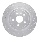 63146026R - : DFC Brake Rotor - Drilled and Slotted - Silver for DYNAMIC FRICTION Image