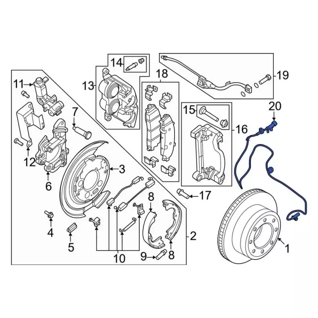 PC3Z15K857B - Brakes: ABS Wheel Speed Sensor for Ford: F-250 Super Duty, F-350 Super Duty Image