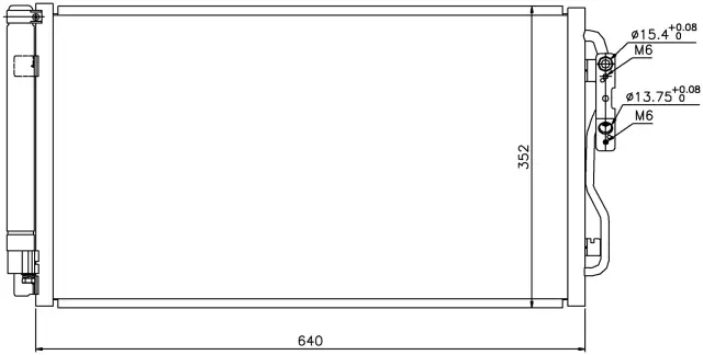 940236 - : Nissens A/C Condenser and Receiver Drier Assembly for NISSENS Image