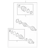 222330500064 - Front Axle: Drive Shaft for Mercedes-Benz: Maybach S550, Maybach S560, S450, S550, S560 Image