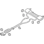 GD9Z5F250A - : Muffler &amp; Pipe for Lincoln: Continental Image