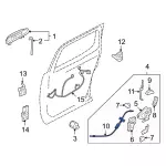 7L2Z78266A46A - Body: Latch Rods for Ford: Explorer, Explorer Sport Trac | Mercury: Mountaineer Image