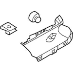 FB5Z7831004AB - : Pillar Trim for Ford: Explorer, Police Interceptor Utility Image