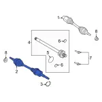 LX6Z3B437B - : 2020-2024 Ford - Axle Assembly for Ford: Bronco Sport, Escape Image