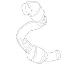 2534902201 - Exhaust System: Exhaust Gas Line, Front for Mercedes-Benz Image