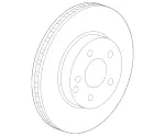 167421110107GZ64 - Brakes: Brake Disc, Vented for Mercedes-Benz: GLE350, GLE450, GLE450e, GLE53 AMG, GLE580, GLS450, GLS580, GLS63 AMG, Maybach GLS600 Image