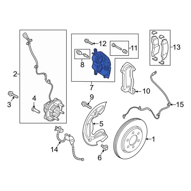 Disc Brake Caliper - Ford (ML3Z-2B121-D)