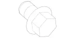 1409901017 - Attachment Parts: Hexagonal Head Screw for Mercedes-Benz Image