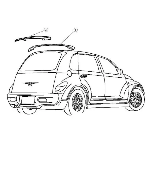 82205686 - Mopar Accessories - Component Parts: Tailgate - Rear Spoiler Kit for Mopar Image image