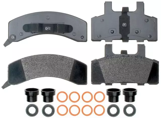 17D369MH - Brake: Front Brake Pad Set for Cadillac: 60 Special, Commercial Chassis, DeVille, Escalade, Fleetwood | Chevrolet: Astro, Blazer, C1500, C2500, Express 1500, Express 2500, K1500 Pickup, K2500 Pickup, R2500, Suburban C1500, Suburban K1500, Tahoe | Dodge: Ram 1500 | GMC: C1500 Pickup, C2500 Pickup, K1500 Pickup, K2500 Pickup, Safari, Savana 1500, Savana 2500, Suburban C1500, Suburban K1500, Yukon Image