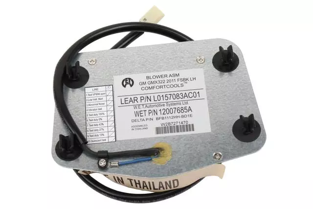 22758933 - : Front Seat Back Heating and Cooling Blower Motor for Cadillac: CTS Image