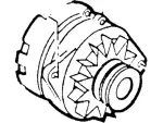 E7PZ10346BRM - Electrical: Alternator for Ford: Bronco, E-150 Econoline, E-150 Econoline Club Wagon, E-250 Econoline, E-250 Econoline Club Wagon, E-350 Econoline, E-350 Econoline Club Wagon, F-150, F-250, F-350, LTD, Taurus, Thunderbird | Lincoln: Continental, Mark VII, Town Car | Mercury: Cougar, Marquis, Sable Image