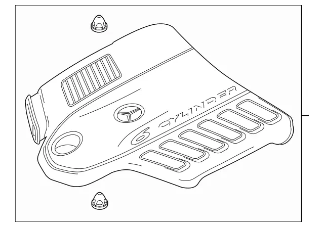 2560100403 - Chassis Sheet Metal Parts/Air Intake: Engine Cover for Mercedes-Benz: AMG GT 43, AMG GT 53, CLS53 AMG, E53 AMG Image image
