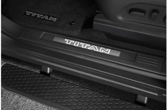 999G6W8TN0 - Exterior: 2023-2024 Nissan TITAN - Illuminated Kick Plates, Titan, 2 Piece for Nissan: TITAN, TITAN XD Image
