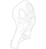 23883016008T92 - Body: Rear Cover for Mercedes-Benz Image