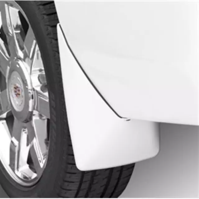 19212809 - Exterior: Mud Guard - Rear, White for Cadillac: Escalade | Chevrolet: Tahoe | GMC: Yukon Image