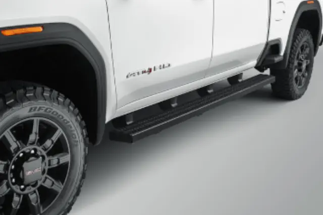 85522564 - Exterior: Rectangular Work Step Assist Steps, Black for Chevrolet: Silverado 2500 HD, Silverado 3500 HD | GMC: Sierra 2500 HD, Sierra 3500 HD Image