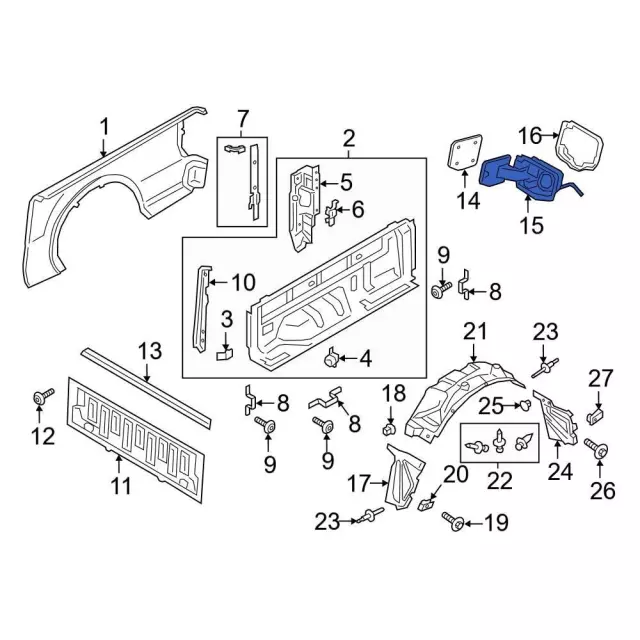 Fuel Filler Housing - Ford (KB3Z-2127936-B)