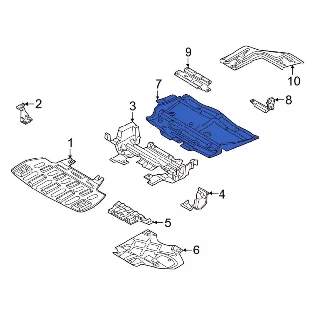 Floor Pan Splash Shield - Ford (JL1Z-7222-C)