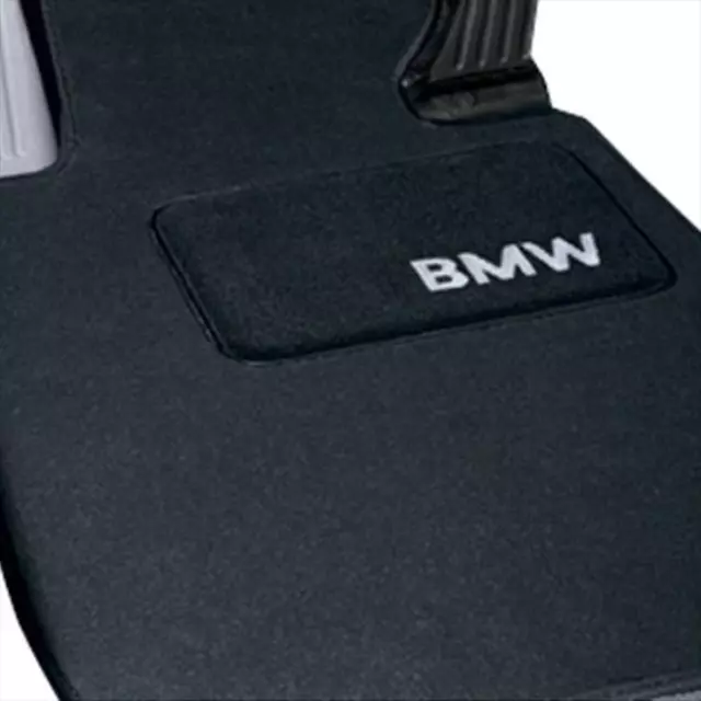 Carpeted Floor Mats With Bmw Lettering On Heel--BLACK - BMW (82-11-2-293-527)