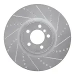 63111019R - : DFC Brake Rotor - Drilled and Slotted - Silver for DYNAMIC FRICTION Image