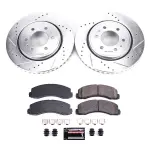 K3167 - : Z23 Daily Driver Carbon-Fiber Ceramic Brake Pad and Drilled &amp; Slotted Rotor Kit for PowerStop Image