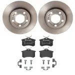 KT04221 - : Brembo low-met brake pad and UV coated solid  brake disc kit for Brembo Image