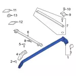 M2DZ5455115AA - : 2021-2024 Ford Bronco - Rail - Roof Rack Side for Ford: Bronco Image