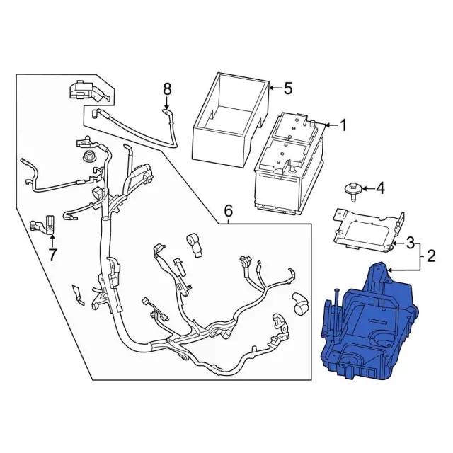 ML3Z10732F - : Tray Assembly Battery for Ford Image
