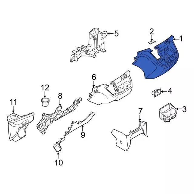 LK4Z99115A00AE - : Compartment Assembly Rear Stowage for Ford Image
