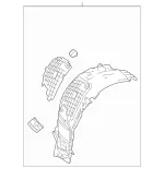 2386901503 - Detachable Parts: Wheel Arch Cover for Mercedes-Benz Image