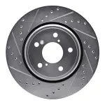 63159058L - : DFC Brake Rotor - Drilled and Slotted - Silver for DYNAMIC FRICTION Image