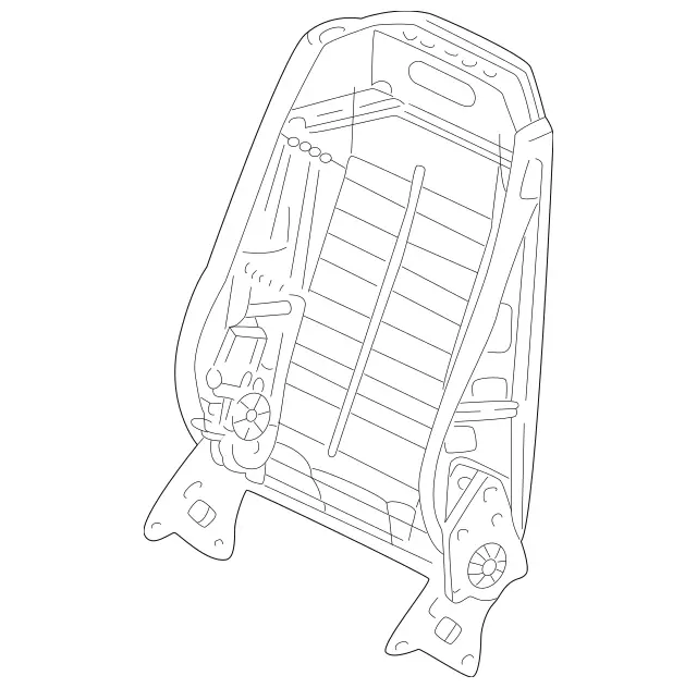 9104234 - Driver Seat: Backrest Frame for Mercedes-Benz: C230, C240, C280, C32 AMG, C320, C350, C55 AMG, CLS500, CLS55 AMG, CLS550, CLS63 AMG, E320, E500, E55 AMG Image image