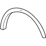 2L1Z7829165AAPTM - Body: Wheel Opening Molding for Ford: Expedition Image