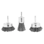 1462 - : 1ea 1" and 2ea 3" Cup Brushes. Brass Wire to Protect Surfaces. for Performance Tool Image