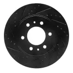 63354215L - : DFC Brake Rotor - Drilled and Slotted - Black for DYNAMIC FRICTION Image